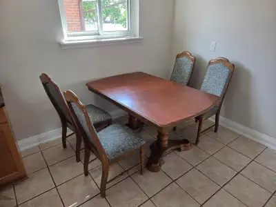 Dining Table Set – Solid Wood Table + 4 Chairs, View more