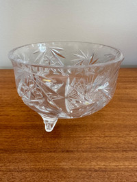 Footed Cut Crystal Bowl Centerpiece 7x5"