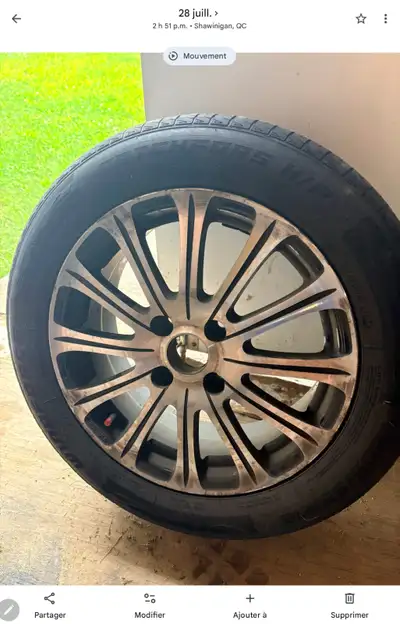 Pneux d'été marque WINDFORCE 16 pouce 205/55R 16 ÉTAIT SUR FORD FOCUS demande 350.00$ avec mague pou...