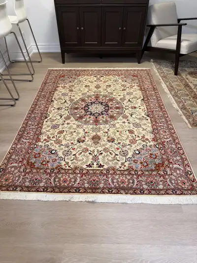 handmade persian tabriz rug, View more