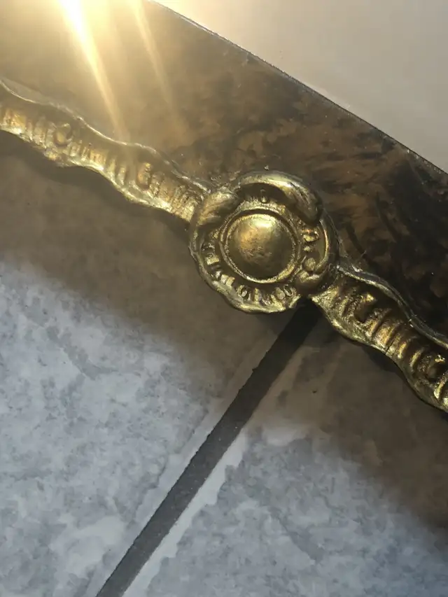 Antique wood & gilded stucco wall mirror.18”x17”. in Home Décor & Accents in Markham / York Region - Image 7