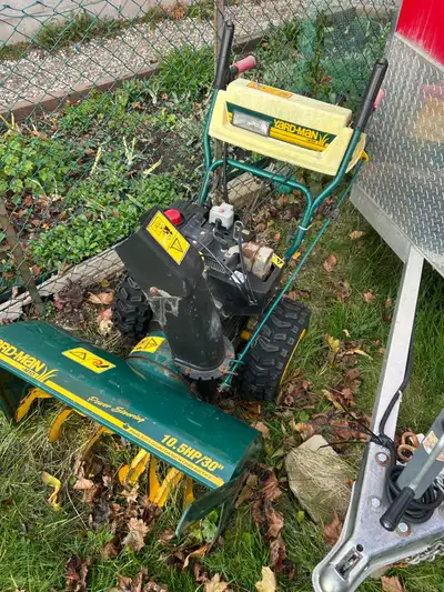 Yard man snow blower, View more