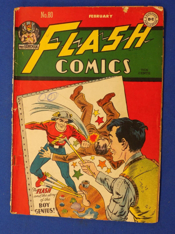 FLASH COMICS #80 (1947) 76 years old DC Comics VG rare ! comic b in Comics & Graphic Novels in Saskatoon