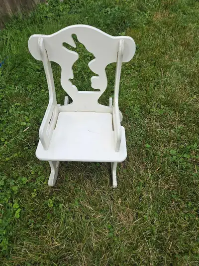 Antique White Wooden Puzzle l Rocking Chair, View more