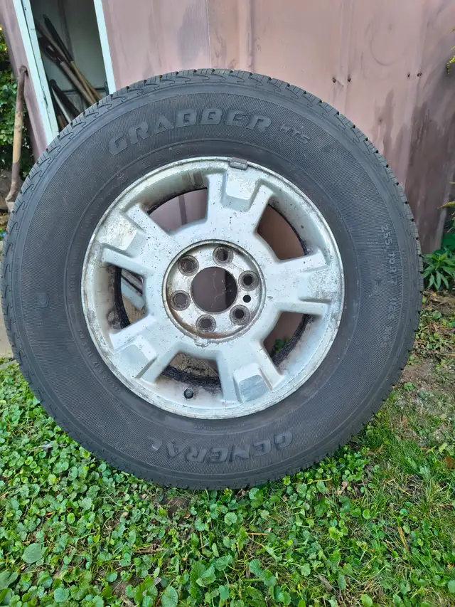 Used 17” alloy rims with 255/70R17 all season tires | Tires & Rims ...
