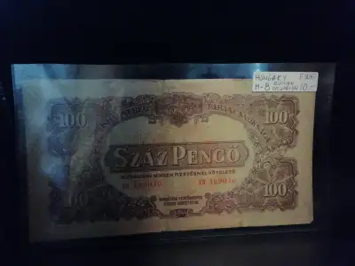 1944 Hungary M-8 Russian Occupation Fine Szaz Pengo Banknote, View more