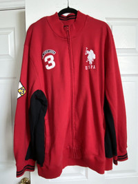 US POLO Training Jacket. Red Colour. Size XL.