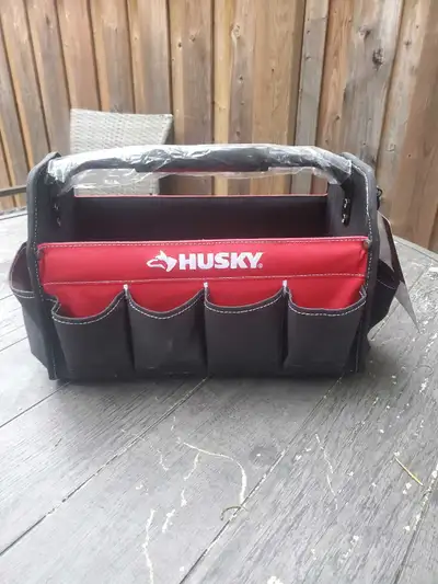 Husky 15-inch Open Tote with Roll-Up Tool Bag Combo, View more