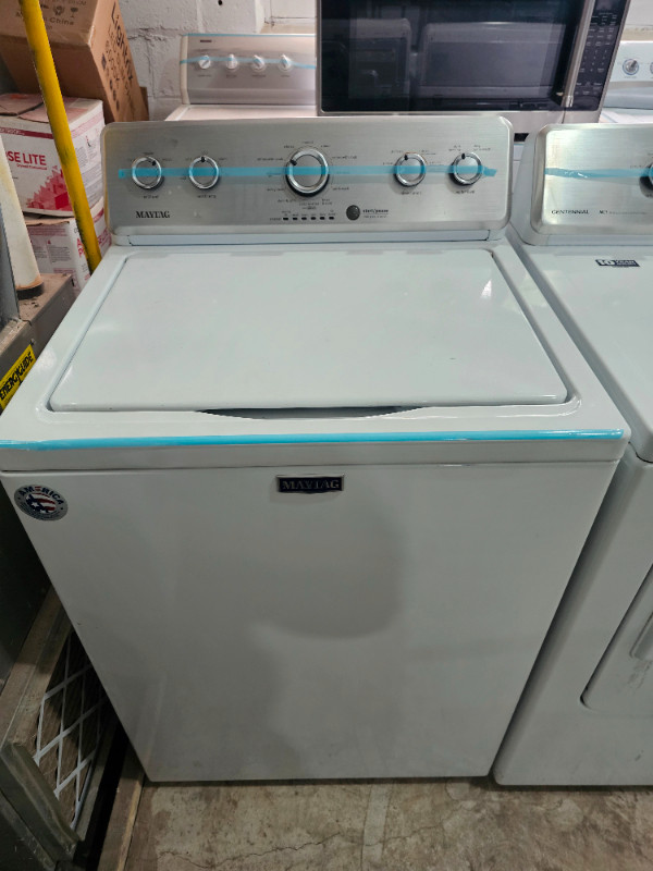 2021 Maytag 27" white Topload washer & Frontload Electric Dryer in Washers & Dryers in Hamilton - Image 2