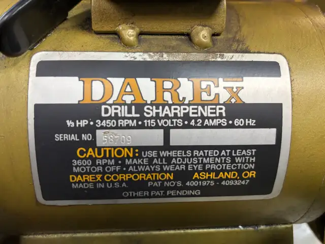 Darex Drill Sharpener  in Power Tools in Mississauga / Peel Region - Image 3