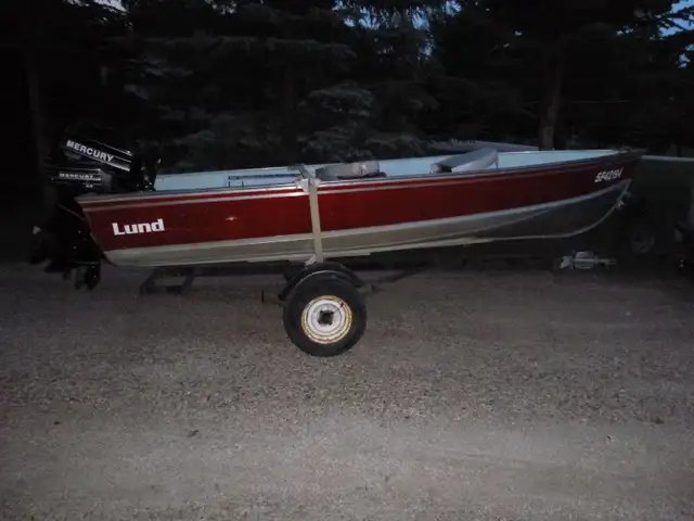 14ft Lund Fishing Boat – 30HP Mercury – Trailer – Trolling Motor in Other in Winnipeg - Image 2