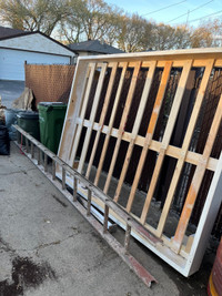 Free Items - pick up now - firepit/bbq/queen bed frame/ladder