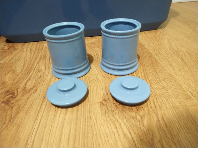 2 New Blue Ceramic Jars with Lids in Storage & Organization in Victoria - Image 2