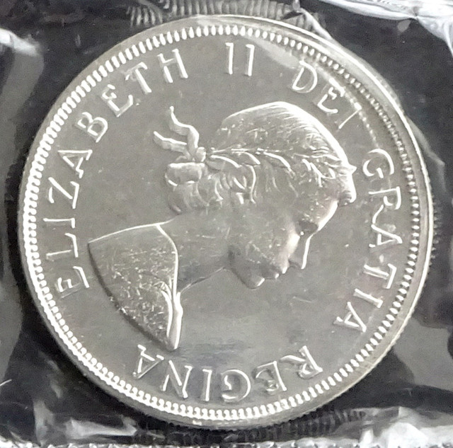 1964 Canada Charlottetown $1 Silver Dollar in Arts & Collectibles in Oakville / Halton Region - Image 2