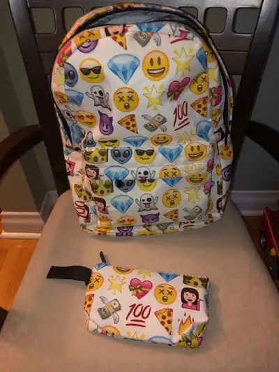 Sac à dos Emoji avec étui / Emoji backpack with pencil case, View more