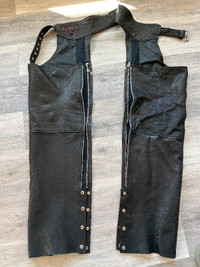 Motorcycle leather chaps