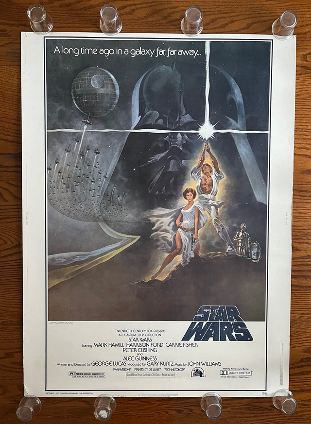 RARE! Vintage 1977 STAR WARS IV Movie Poster 30” X 40” Style A in Arts & Collectibles in Oshawa / Durham Region