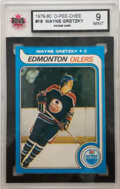 1979-80 O-Pee-Chee #18 WAYNE GRETZKY ROOKIE CARD KSA 9 MINT!!.