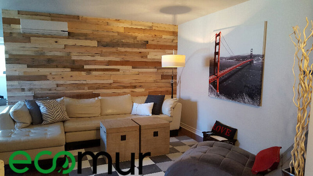 Mur en bois de palette recyclé !!! Style bois de grange dans Autre  à Longueuil/Rive Sud - Image 4