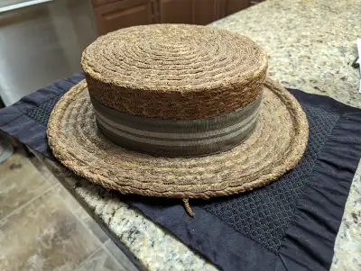 1900 Straw. Boaters Hat, View more