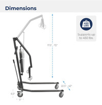 Drive Medical Patient Lift, Four Point Cradle, Hydraulic, Deluxe
