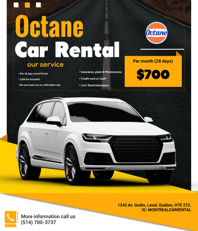 Car Rental / Location auto ➡️ 700$ per month 514.700.3737