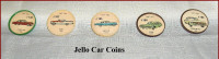Jello Car Coins Premiums from the 60's