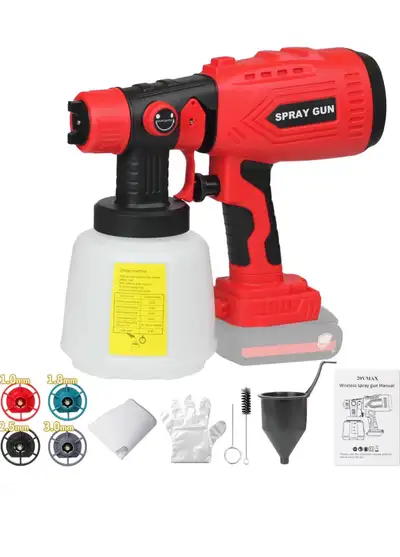 Milwaukee M18 Compatible Spray Gun w/ 4 Brass Nozzles, View more