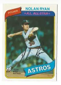1980 O-Pee-Chee/OPC Baseball #303 Nolan Ryan Houston Astros AS