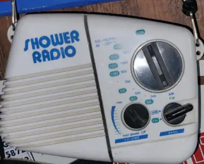 Vintage shower radio. Radio for shower. I have lots here!, View more