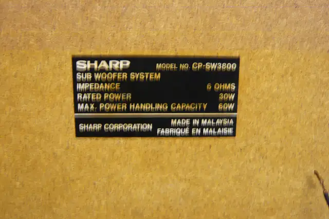 Sharp and Pioneer Subwoofer (2 sets） in General Electronics in Oakville / Halton Region - Image 3