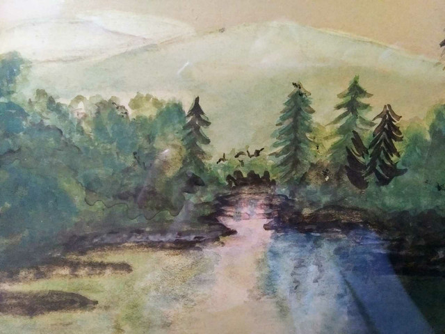 Antique Watercolour On The Madawaska By N A McNally in Arts & Collectibles in Trenton