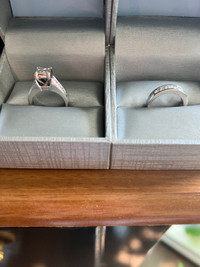  Engagement and wedding ring  