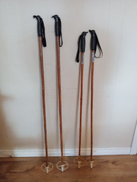 Vintage Nordic bamboo cross country ski poles