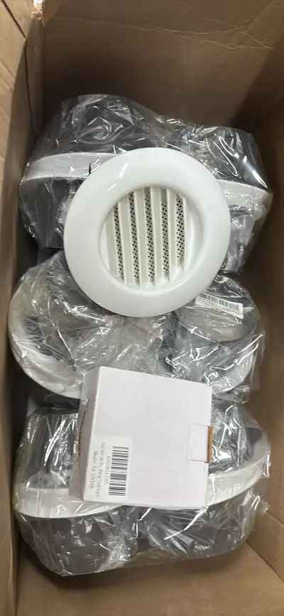 NEW 4-Inch White Circular Soffit Air Vent Covers, View more