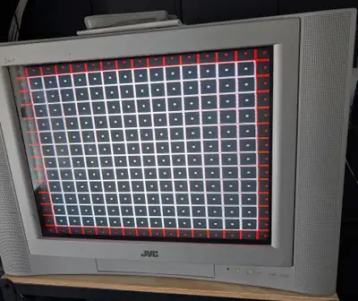 (Photos have a moire effect which is not visible in person) $100 FIRM This television has special "c...