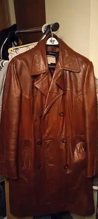 Sears mens leather jacket wool inside