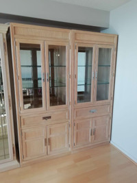 Wood bookcase Display cabinet