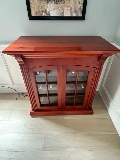Vintage Wood Wine Hutch, View more