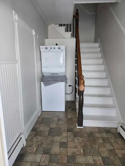 1 bedroom apartment available Central air, radiant heating . Parking and hydro included In suite lau...