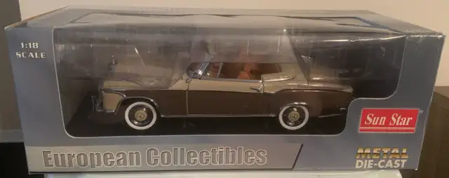 Auto miniature de collection - Mercedes-Benz 220 SE Beige 195863848997376001120