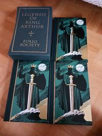 3-Folio Society Legends Of King Arthur, Tristan, The Holy Grail