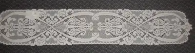 Heritage Lace Designs - Alpine Angels 511E Ecru Rectangular Table Runner. Measures 9" x 50". Intrica...
