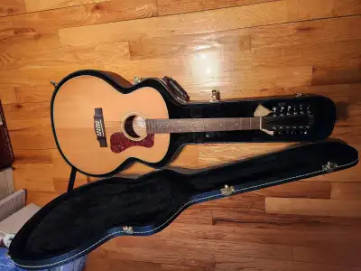SUPERB Guild F-2512E 12 str! W/Hard Case+PickUp! FREE SHIPPING!, View more