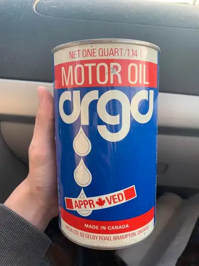RARE 1960's VINTAGE ARGA MOTOR OIL IMPERIAL QUART CAN, View more