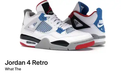 Jordan 4 “what the” size 12, View more