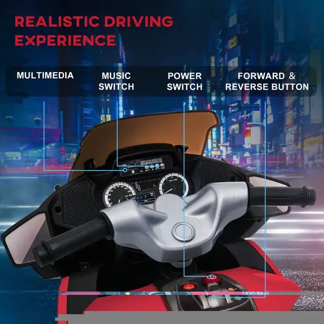 Large 12V Kids Motorcycle for upto 66lbs in Toys & Games in Markham / York Region - Image 4