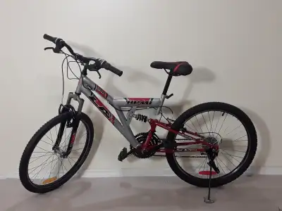 Serviced 15 speed Hemi 24” Youth Mountain Bike with dual shocks, View more