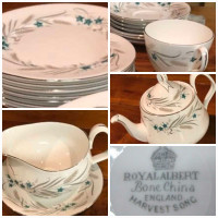 Royal Albert "Harvest Song " for 8 plus Teapot 