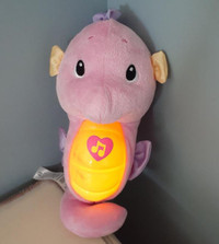 Fisher-Price Soothe & Glow Seahorse Pink Plush Toy with Music